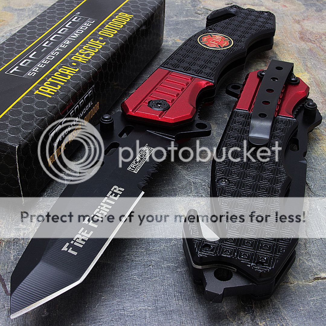 8.5" TAC FORCE EMT FIREFIGHTER SPRING ASSISTED TACTICAL POCKET KNIFE